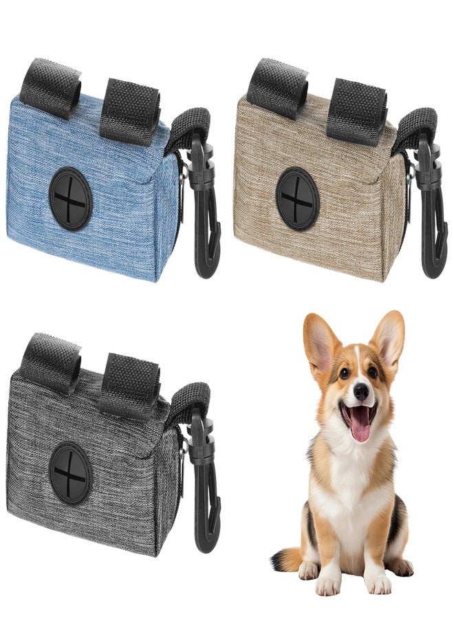 Yuanchu 3 Pcs Dog Poop Bag Dispensers, Dog Waste Bag Holder for All Leash Attachment Puppy Poop Bag Dispenser Zipper Pouch with Carabiner Clip for Cats Dogs Pet - Image 1